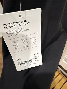 Athleta Ultra High Rise Elation 7/8 Tight - Black